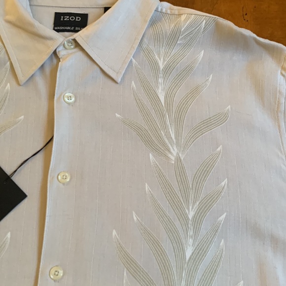 Izod, mens shirt sleeve, silk shirt, NWT - Picture 5 of 6